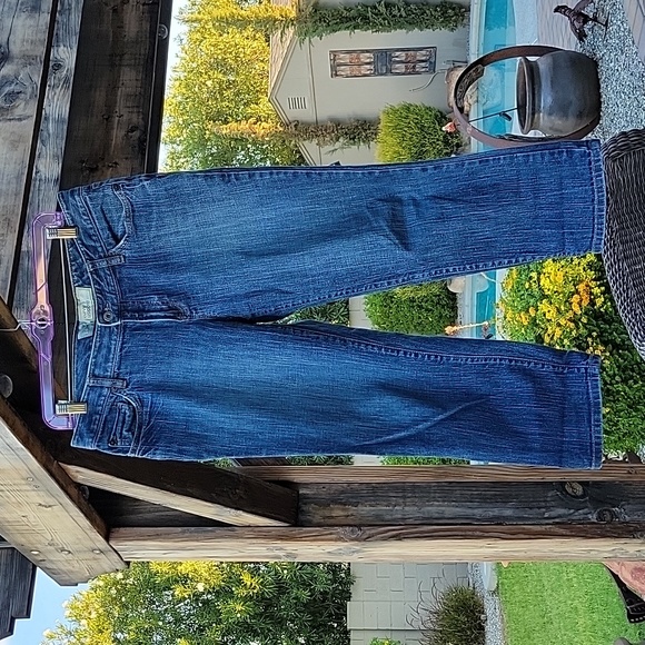 LOFT Denim - Ann Taylor Curvy Cropped Blue Denim Jeans Womens Size 10